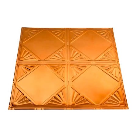 Acoustic Ceiling Products Great Lakes Tin Erie 2' X 2' Nail-up Tin Ceiling Tile in Copper - T56-08